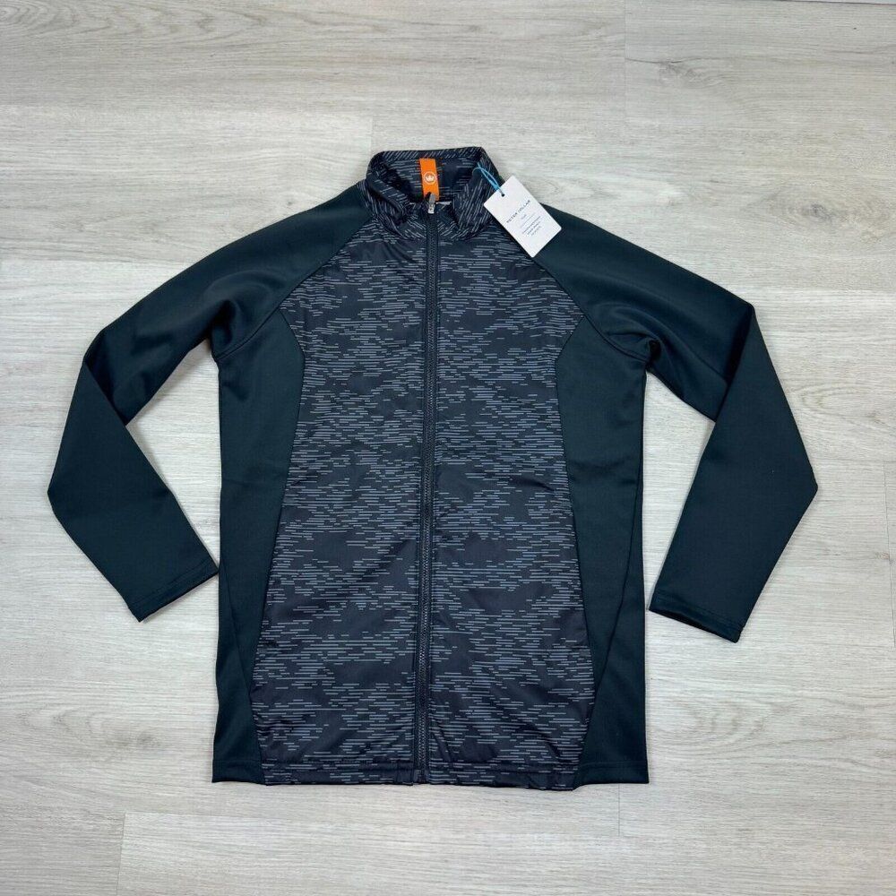 Peter Millar Boys Merge Hybrid Jacket‎ Size Large Black Full Zip